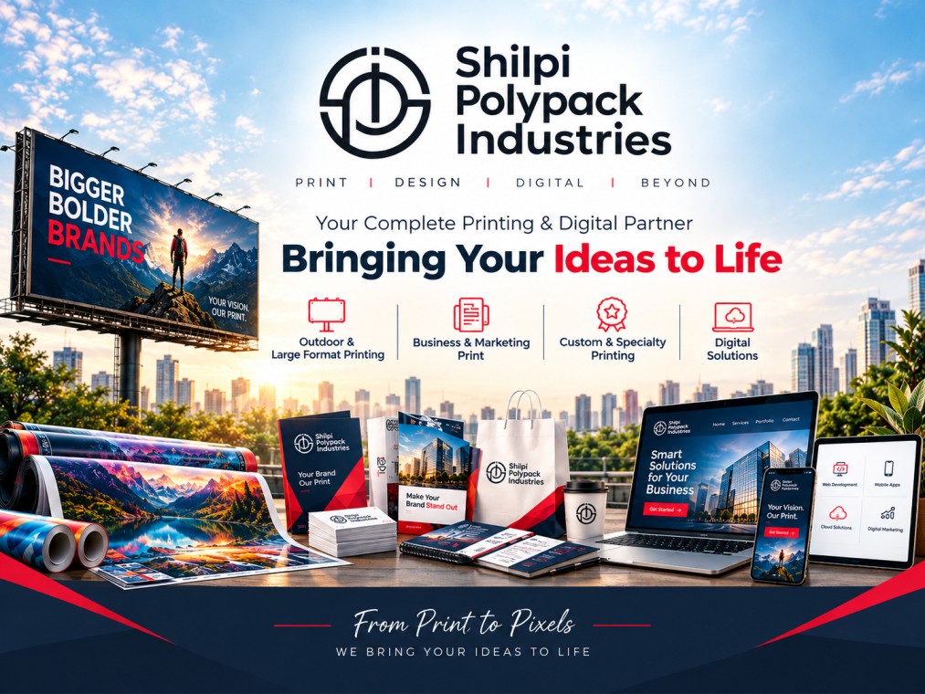 Shilpi Polypack — print, brand and digital work